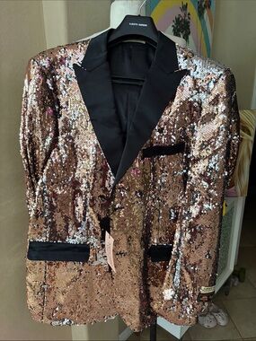 Alberto Nardoni Collection Super 150’s Rome Italy Sequin Jacket NWT